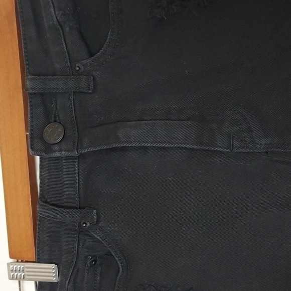 BDG Dree Shorts High Rise Cheeky Distressed Black Size 25 - Picture 5 of 16